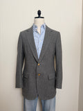 Vintage Gray Wool Blazer With Brass Buttons