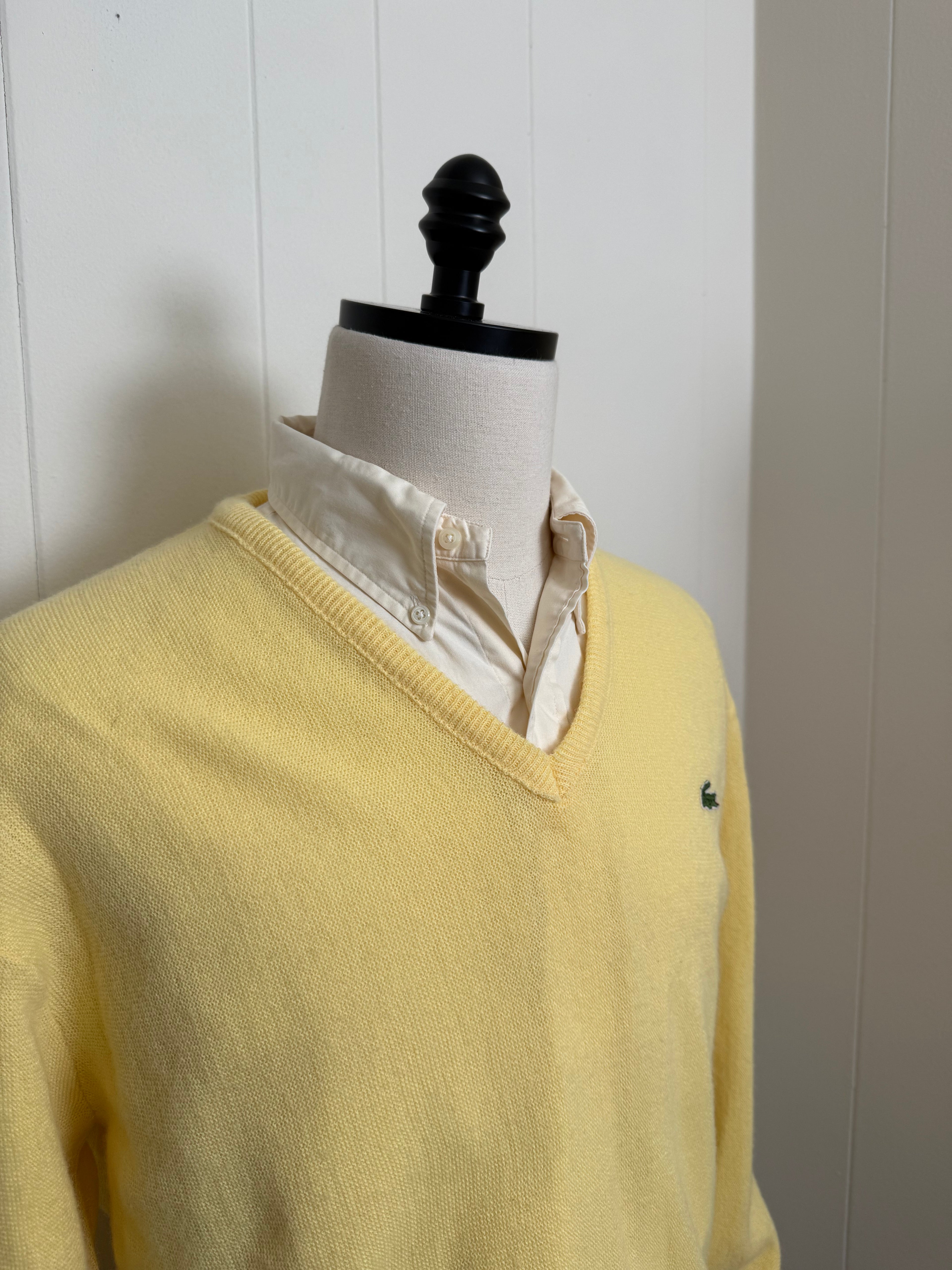 Vintage 1980's Izod Lacoste V Neck Sweater