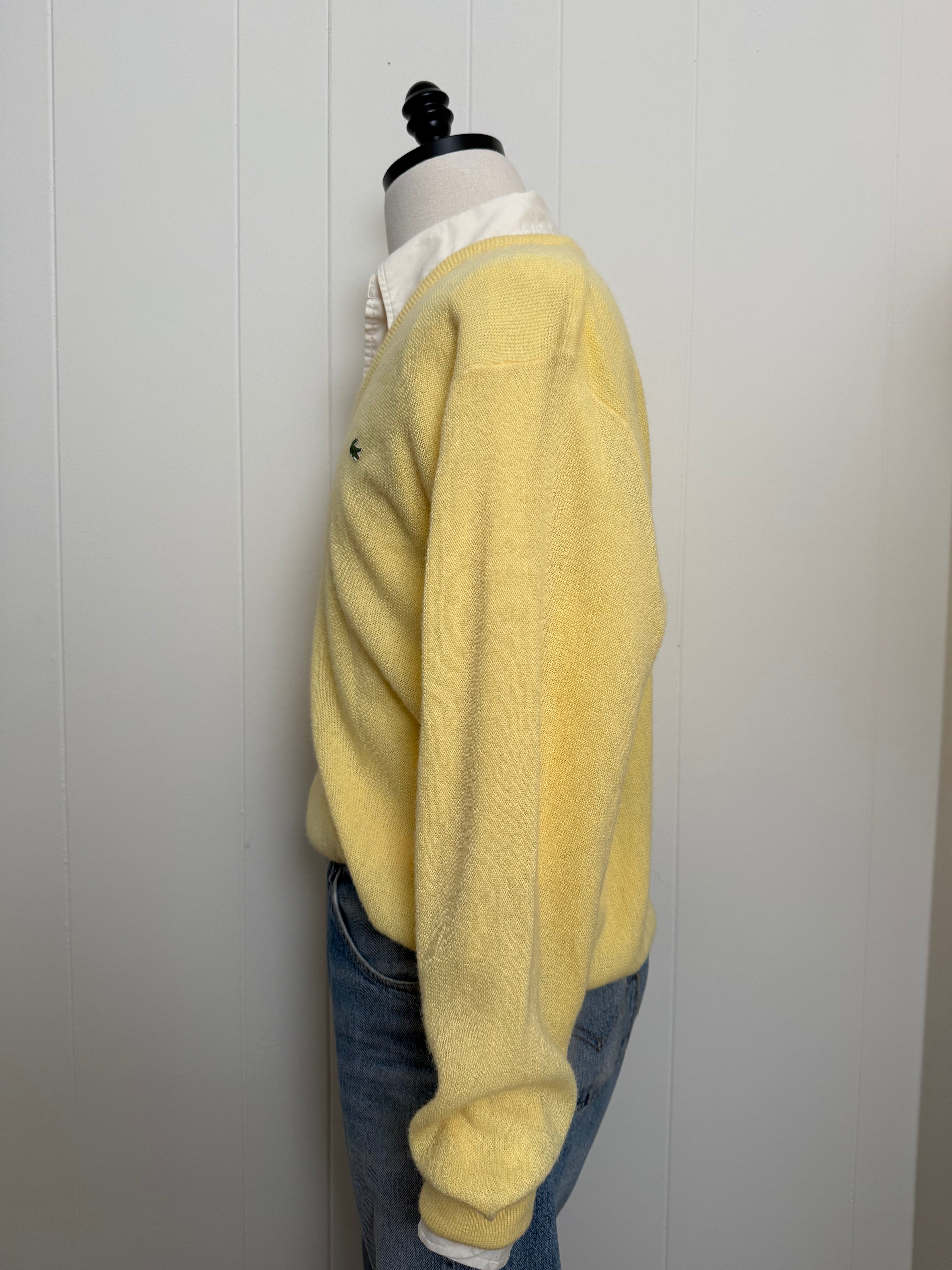 Vintage 1980's Izod Lacoste V Neck Sweater