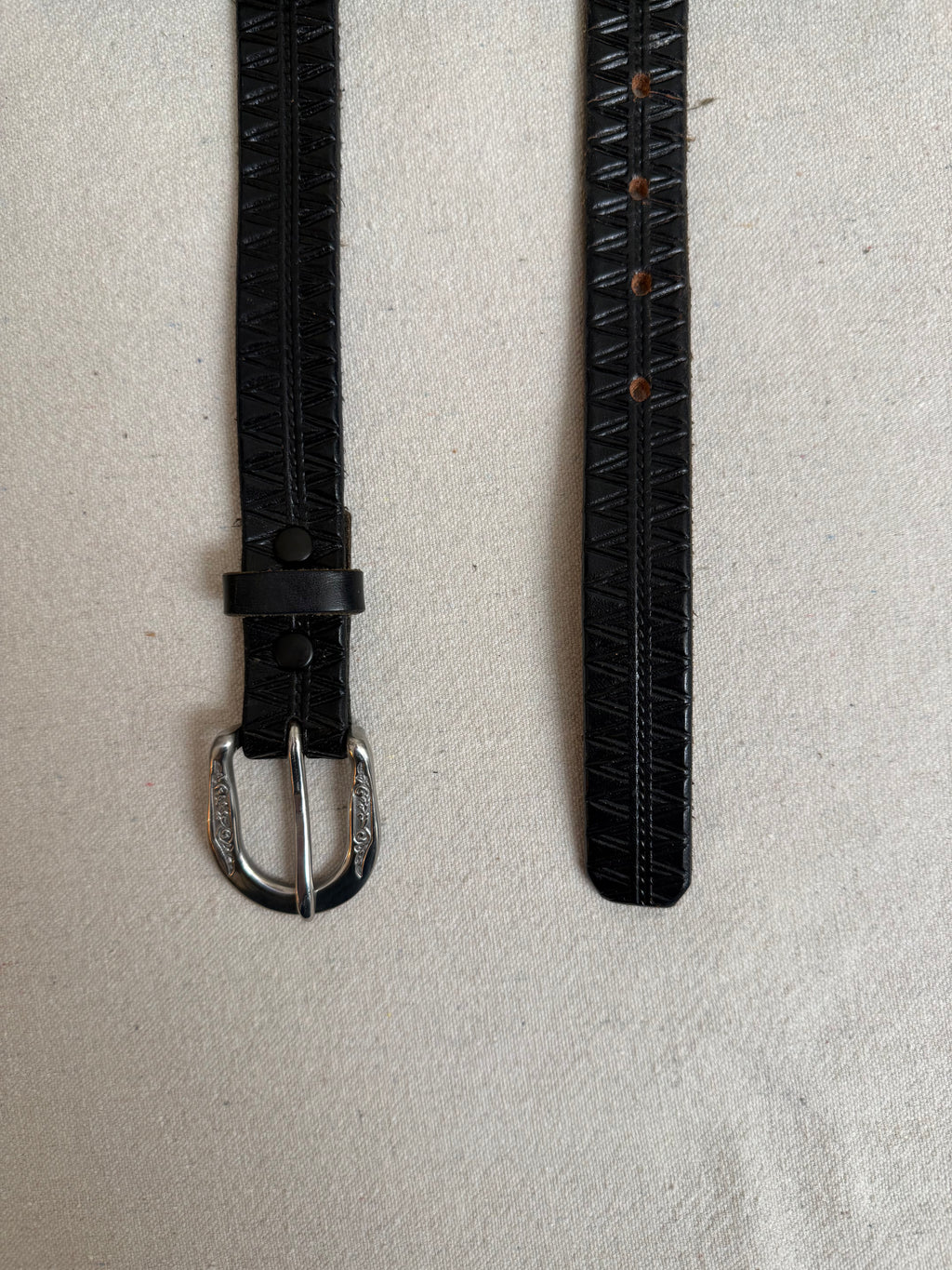 Vintage Leather Western Belt -36