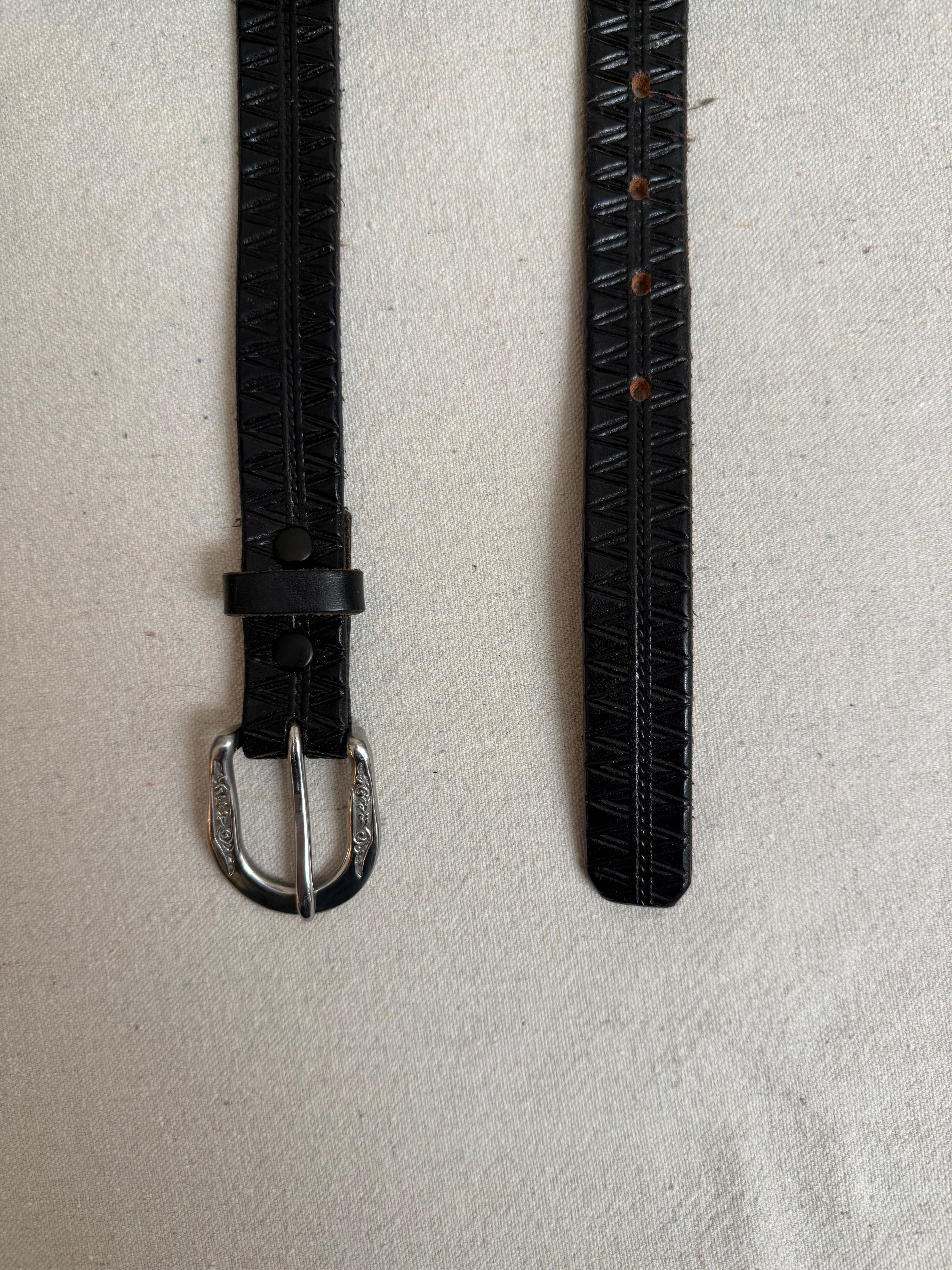 Vintage Leather Western Belt -36