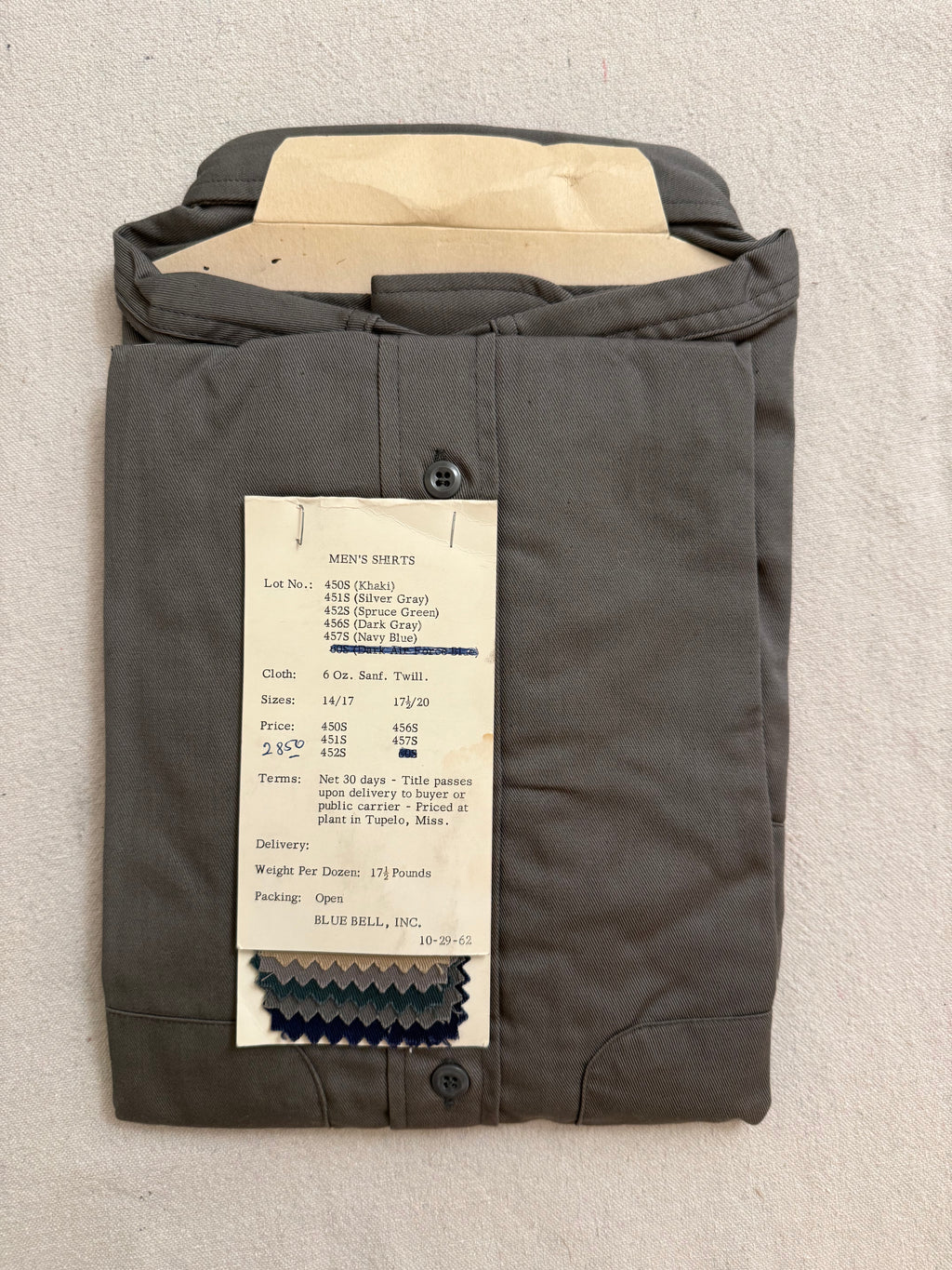 Vintage 1960's Blue Bell Men's Work Shirt - Charcoal