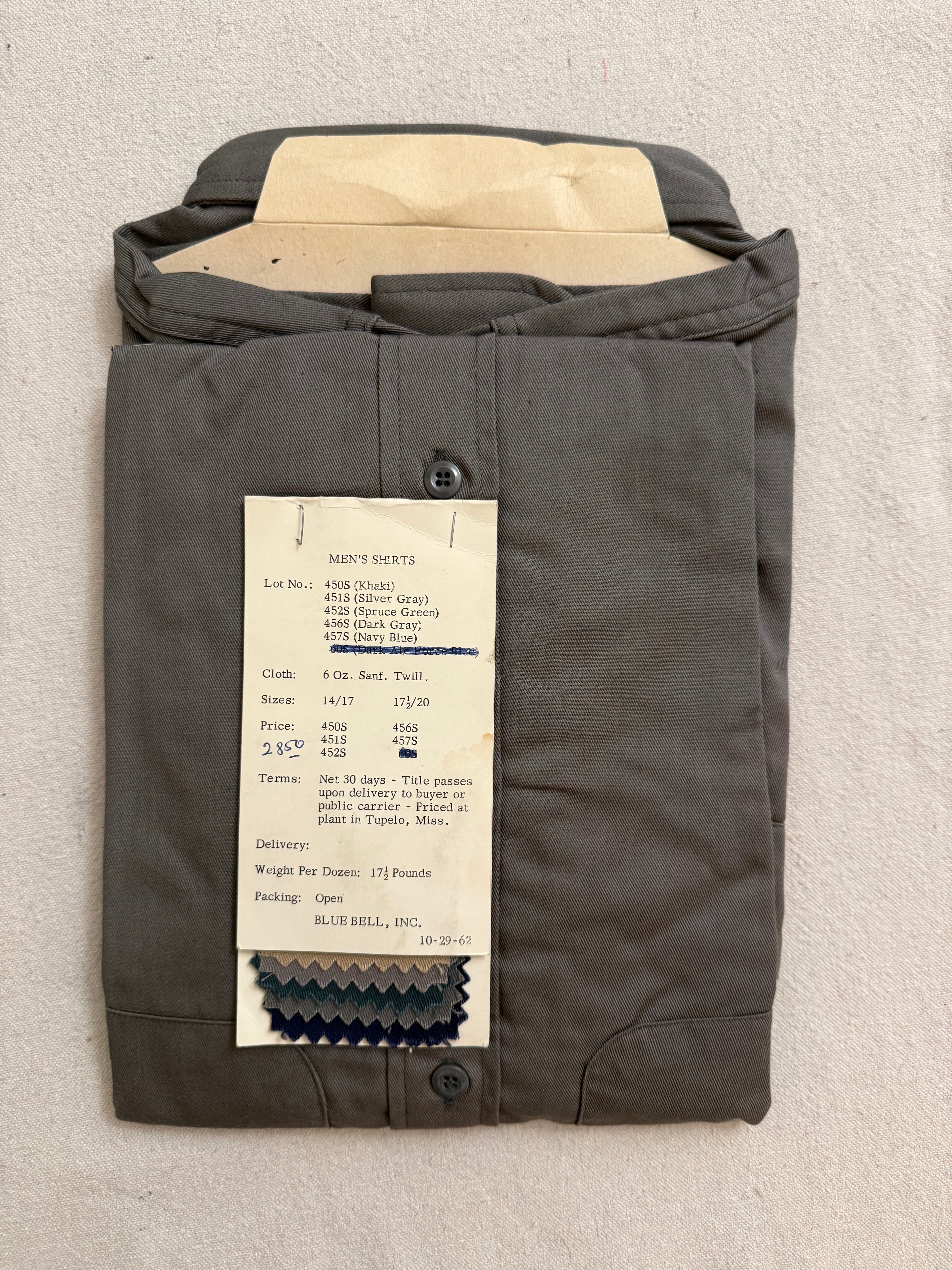 Vintage 1960's Blue Bell Men's Work Shirt - Charcoal