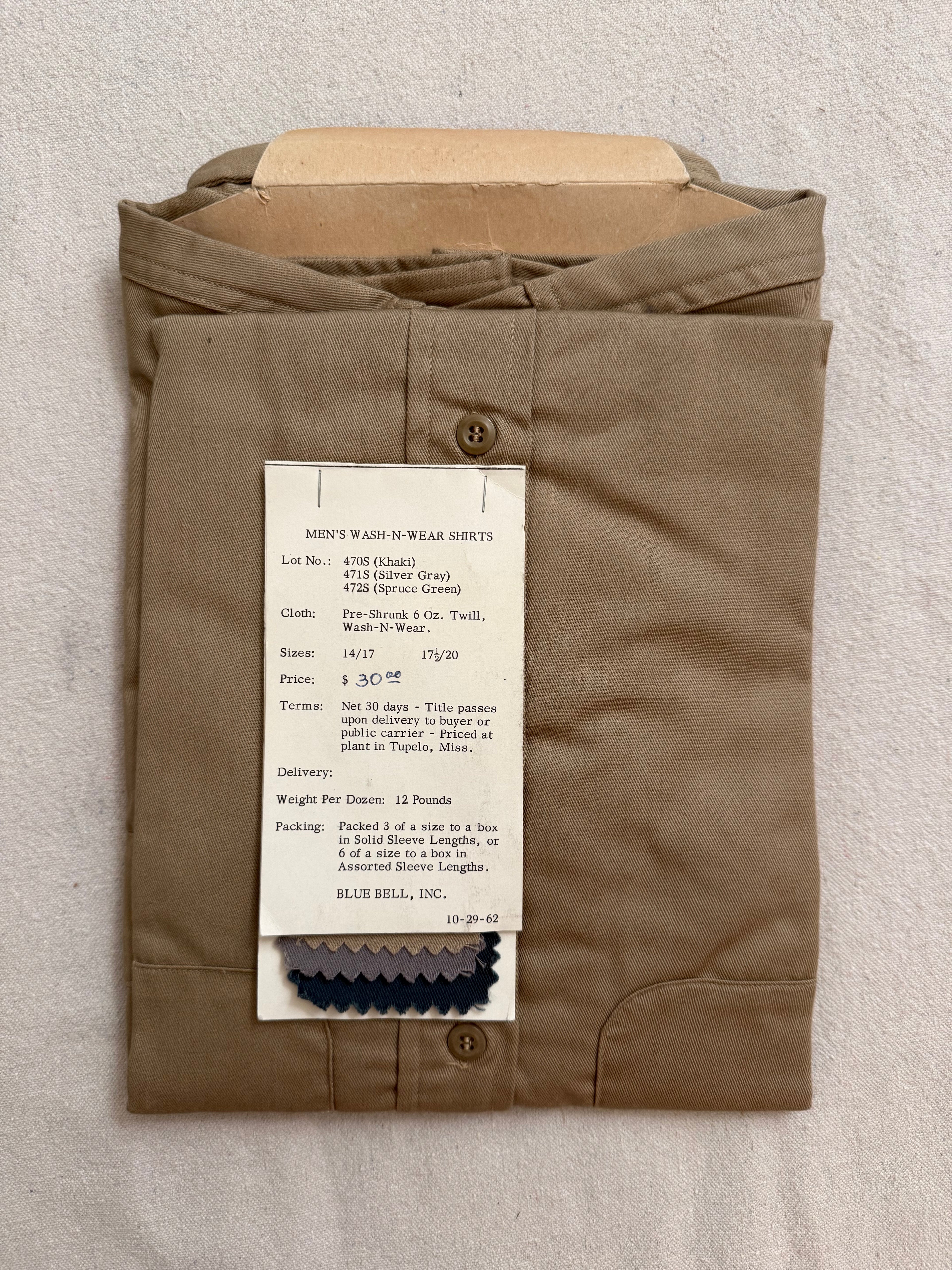 Vintage 1960's Blue Bell Men's Work Shirt - Tan